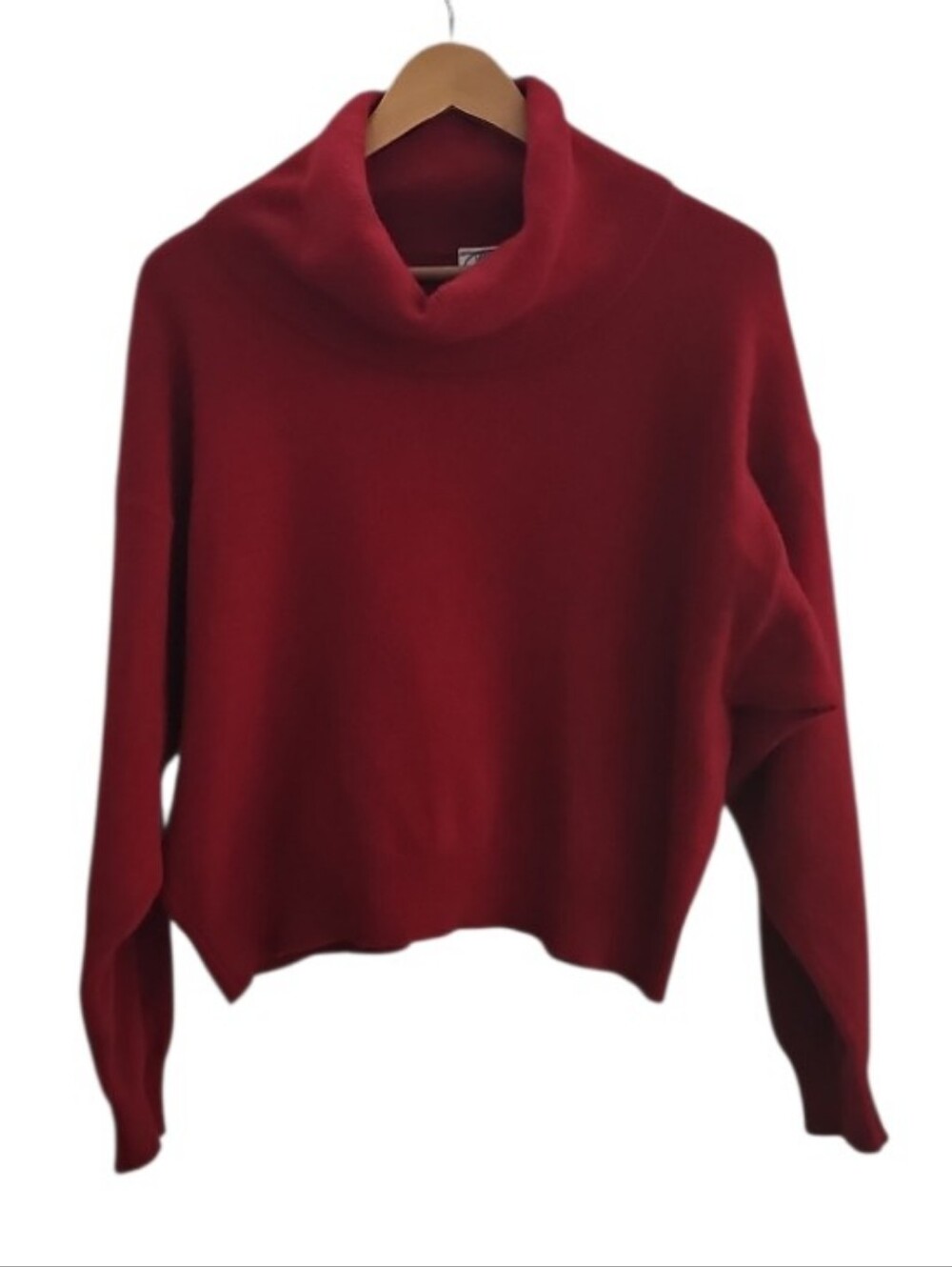 Laura Ashley Lambswool Angora Sweater Sz L Red Made in Great Britain Vintage